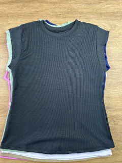 Blusa Canelada Sem Manga Feminina - Básica e Versátil - Baratão Confecções