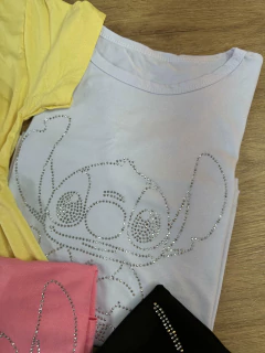 Blusa T-shirt Feminina em Viscose com Elastano - Pedrarias Brilhantes ? - comprar online