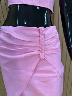 Conjunto Feminino Cropped + Short Saia em Viscose com Linho - Elegância e Modernidade ? - loja online