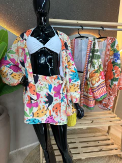 Conjunto Kimono + Short Saia em Viscose