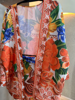 Conjunto Kimono + Short Saia em Viscose - Baratão Confecções