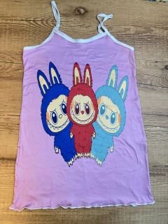 Camisola Feminina de Dormir com Estampa de Personagens