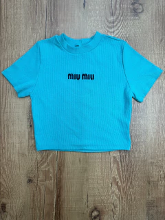 Cropped Feminino Miu Miu em Algodão com Elastano ? - comprar online