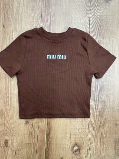 Cropped Feminino Miu Miu em Algodão com Elastano ? - Baratão Confecções