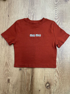 Cropped Feminino Miu Miu em Algodão com Elastano ? - comprar online