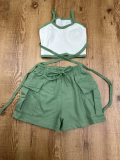 Conjunto Feminino Canelado de Cropped e Short - Conforto e Estilo Casual na internet