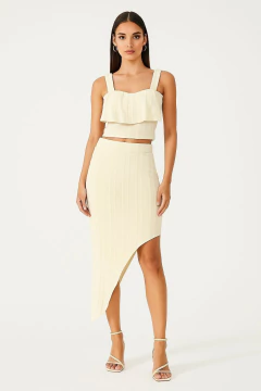 Conjunto Feminino Canelado em Poliéster com Elastano - Moderno e Sofisticado - comprar online