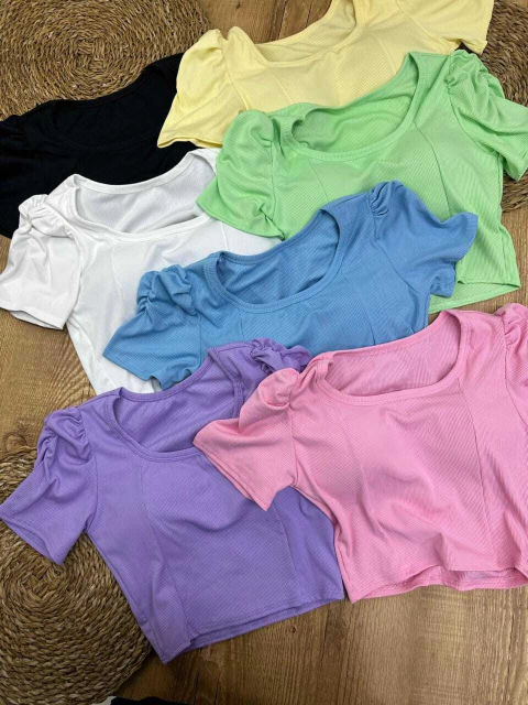 Cropped Canelado em Poliéster com Elastano - Conforto e Estilo