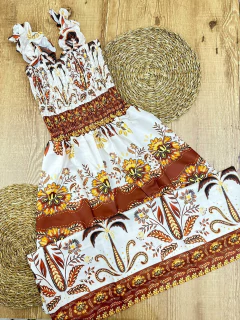 Imagem do Vestido Longo Estampado em Poliéster com Elastano com Alça