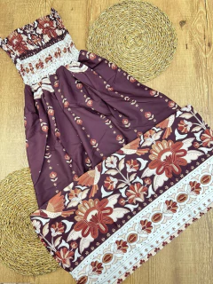 Vestido Longo em Poliéster Tomara que Caia com Estampa Exclusiva - Leveza e Sofisticação na internet