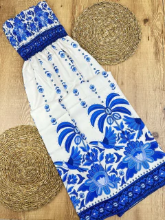 Imagem do Vestido Longo em Poliéster Tomara que Caia com Estampa Exclusiva - Leveza e Sofisticação