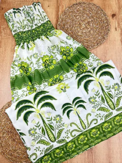 Vestido Longo em Poliéster Tomara que Caia com Estampa Exclusiva - Leveza e Sofisticação - loja online