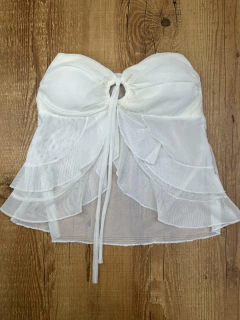 Blusa Estilo Bata de Tule com Bojo - Elegância e Modernidade - loja online