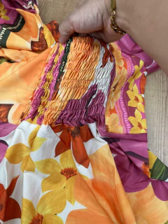 Vestido Curto Estampado em Poliéster - Tamanho Único - comprar online