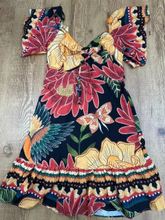 Vestido Curto Estampado em Poliéster - Tamanho Único - loja online