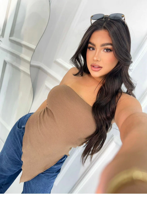 Blusa Canelada Tomara que Caia com Bojo - Assimétrica - comprar online