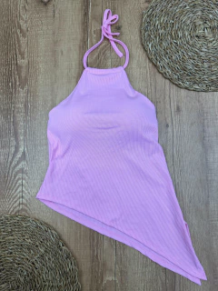 Blusa Feminina Canelada Gola Alta - Sem Mangas - loja online