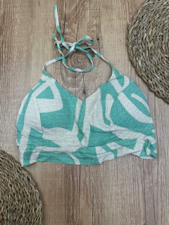 Cropped em viscose com linho - comprar online