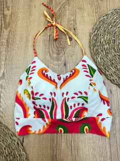 Cropped em viscose com linho - comprar online