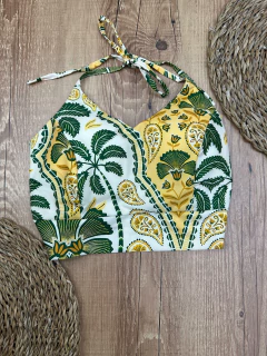 Cropped em viscose com linho - loja online