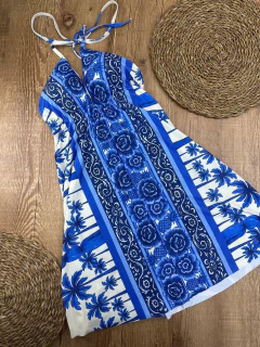 Vestido Curto em Suplex com Amarração no Pescoço - Conforto e Estilo em uma Peça Versátil - comprar online