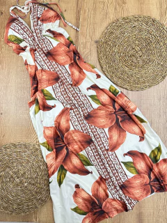 Vestido Longo em Suplex com Decote e Amarração no Pescoço - Sofisticação e Conforto em uma Só Peça na internet