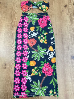 Conjunto Feminino em Suplex - Top e Saia Midi - loja online