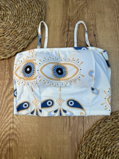 Cropped de Suplex Decote Quadrado com Alça Fina - Baratão Confecções