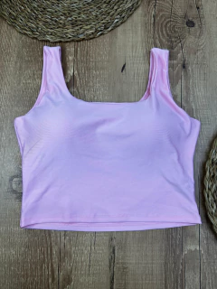 Imagem do Cropped de Suplex Decote Quadrado com Alça Larga