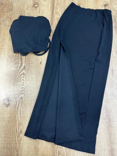 Conjunto Saia Midi com Cropped Tomara que Caia - Baratão Confecções