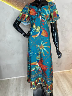 Vestido Longo em Poliéster com Elastano - loja online