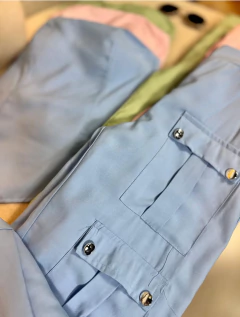 Conjunto Feminino em Poliéster com Elastano - Calça cargo e Blusa Tomara que Caia - loja online