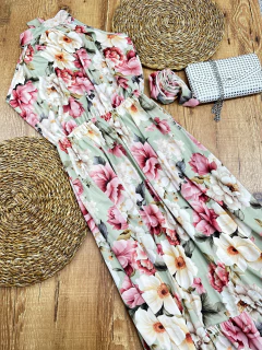 Vestido Longo em Algodão e Poliéster ✨ na internet