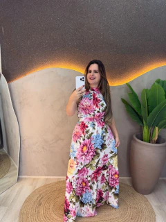 Vestido Longo em Algodão e Poliéster ✨