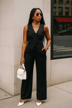 Colete Feminino de Alfaiataria com Botões Forrados - comprar online