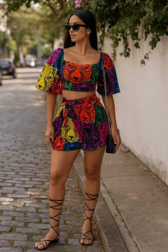 Conjunto Estampado Viscose Tropical - Estampas exclusivas