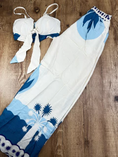 Conjunto de Cropped e Calça de Viscose - Estilo e Leveza em Harmonia - comprar online