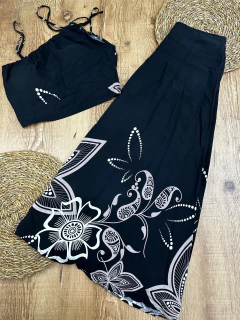 Conjunto de Cropped com Bojo e Saia Longa - Charme Natural - comprar online