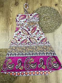 Vestido em Suplex Curto com Bojo e Amarração no Pescoço- Estampas Exclusivas e Moderna - Baratão Confecções