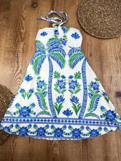 Vestido em Suplex Curto com Bojo e Amarração no Pescoço- Estampas Exclusivas e Moderna na internet