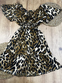 Vestido Curto em Viscose com Bojo e Estampa Exclusiva - Baratão Confecções