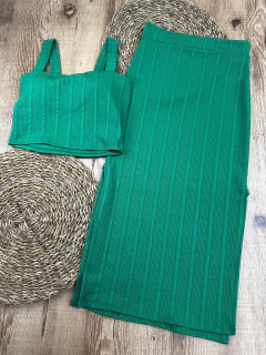 Conjunto Cropped e Saia Midi em Malha Canelada na internet