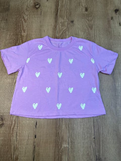 CROPPED DE ALGODÃO ESTAMPA DE CORAÇÃO - DELICADEZA E CONFORTO na internet