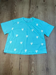 CROPPED DE ALGODÃO ESTAMPA DE CORAÇÃO - DELICADEZA E CONFORTO - comprar online