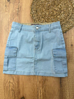 Saia Jeans Cargo – Estilo Urbano com Toque de Conforto - Baratão Confecções