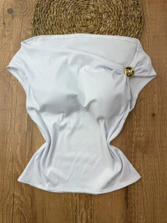 Imagem do Blusa Canelada Ombro a Ombro com Detalhe Dourado – Elegância e Estilo em Cada Detalhe ✨