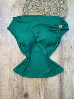 Blusa Canelada Ombro a Ombro com Detalhe Dourado – Elegância e Estilo em Cada Detalhe ✨ - Baratão Confecções