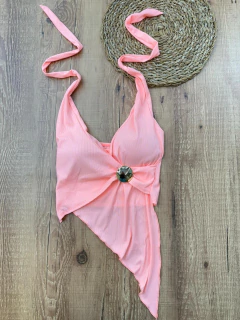 Cropped Canelado Assimétrico com Bojo – Moderno, Elegante e Cheio de Estilo! ✨ - Baratão Confecções