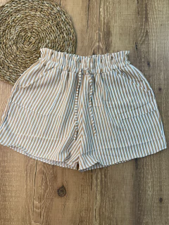 Short Listrado de Poliéster – Leve, Estiloso e Cheio de Charme - comprar online