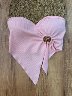 Cropped Canelado com Detalhe Dourado – Elegância e Estilo em Cada Detalhe! ✨ - comprar online